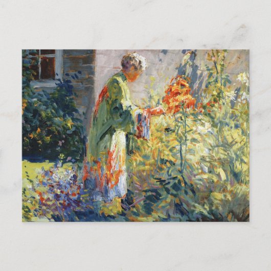 Im Garten von Matilda Browne Postkarte (Vorderseite)