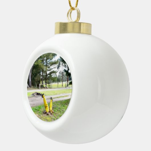 Im Garten wieder verloren Keramik Kugel-Ornament (Rechts)