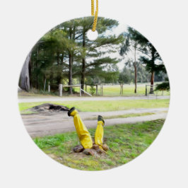 Im Garten wieder verloren Keramik Ornament