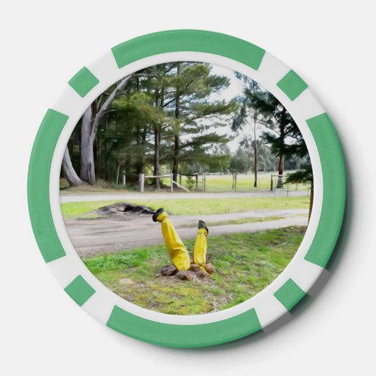 Im Garten wieder verloren Pokerchips (Rückseite)