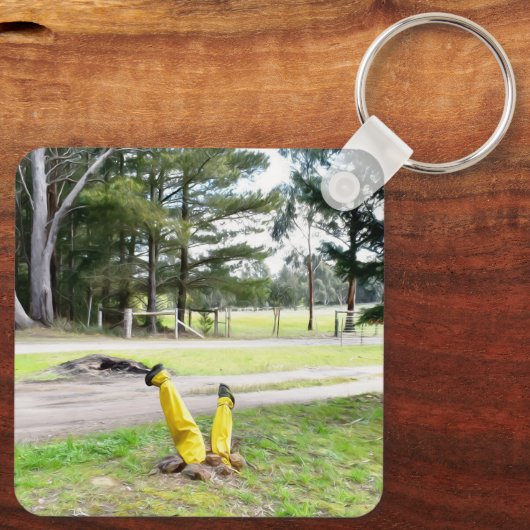 Im Garten wieder verloren Schlüsselanhänger (Rückseite)