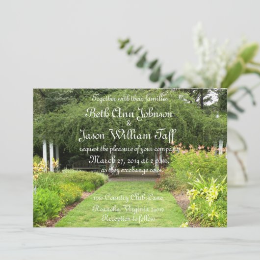 Im Gartenthema Einladung (Stehend Vorderseite)