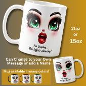 I'm Gasping,  Fabulous Eyes Funny Face Kaffeetasse