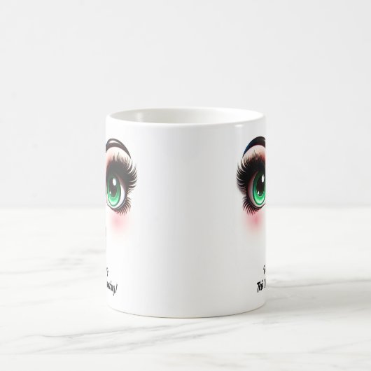 I'm Gasping,  Fabulous Eyes Funny Face Kaffeetasse (Mittel)