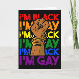 Im Gay Black History Month Männer Frauen Power Fis Karte