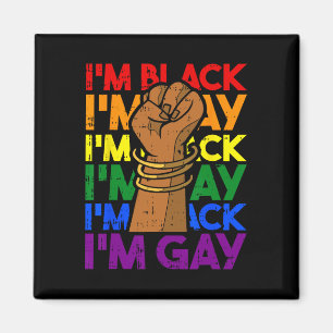 Im Gay Black History Month Männer Frauen Power Fis Magnet