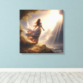 Im Gebet 4 Leinwanddruck (Insitu (Holzboden))