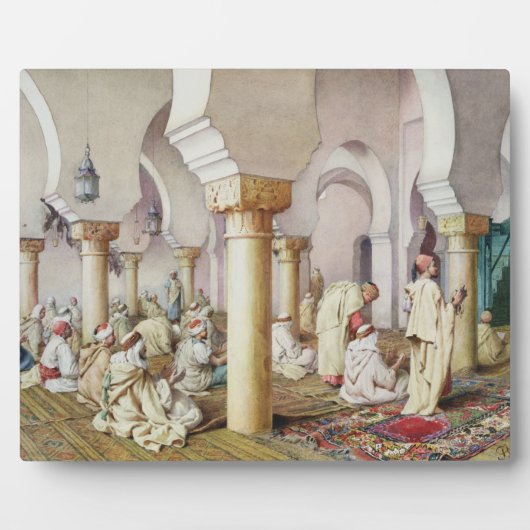 Im Gebet in der Moschee, 1884 Fotoplatte (Vorderseite)