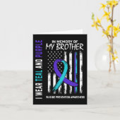 Im Gedächtnis Bruder Suizid Awareness Prevention A Karte (Gelbe Blume)