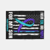 Im Gedächtnis der Son Suicide Sensibilisierungsfla Fleecedecke (Vorderseite (Horizontal))