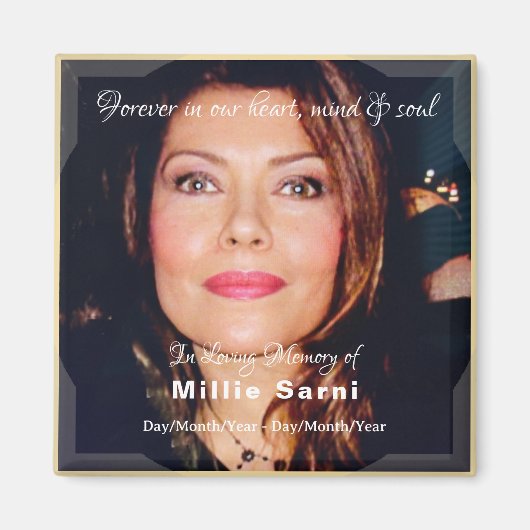 Im Gedächtnis des Candles Magnet mit Text - HAMbyW (Vorne)