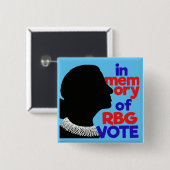 Im Gedächtnis des Votums der RBG Patriotic Button  (Vorne & Hinten)
