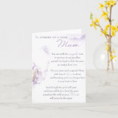 Im Gedächtnis einer sehr geehrten Mutter Sympathie Karte (Gelbe Blume)