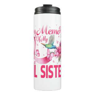 Im Gedächtnis für meine kleine Schwester Hummingbi Thermosbecher