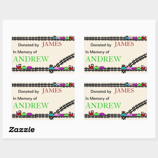 Im Gedächtnis gespendeter Buchzeichen Rechteckiger Aufkleber (Blatt)