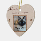 Im Gedächtnis Ihrer Katze - Benutzerdefiniertes Me Keramik Ornament (Links)