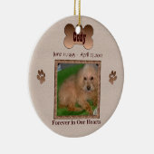 Im Gedächtnis Ihres Hundes Keramik Ornament (Rechts)