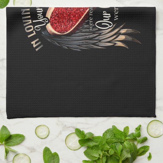 Im Gedächtnis waren Ihre Wünsche bereit Geschirrtuch (Gefaltet)