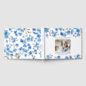 Im Gedächtnis winzig blaue Wildblumen Gästebuch (Voll)