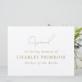 Im Gedächtnissitz Zeichen für Hochzeit (Stehend Vorderseite)