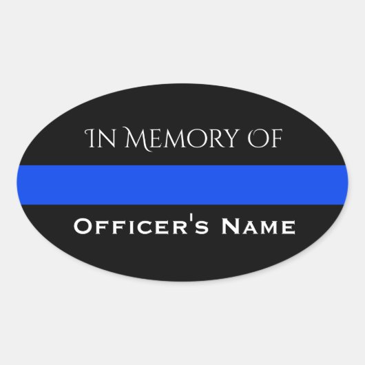 IM GEDENKEN AN DEN FALLENDEN BÜROBEAUFTRAGTEN DÜNN OVALER AUFKLEBER (Vorderseite)