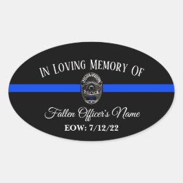 IM GEDENKEN AN DEN FALLENDEN BÜROBEAUFTRAGTEN DÜNN OVALER AUFKLEBER