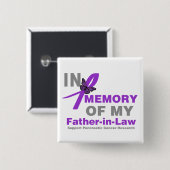 Im Gedenken an den Pankreakrebs meines Schwiegerva Button (Vorne & Hinten)