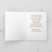 Im Gedenken an den religiösen Erntedank mit Kreuz Karte (Innenseite)