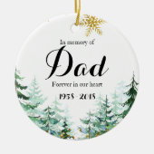 Im Gedenken an den Vater Weihnachtsgeschenke Keramik Ornament (Vorne)