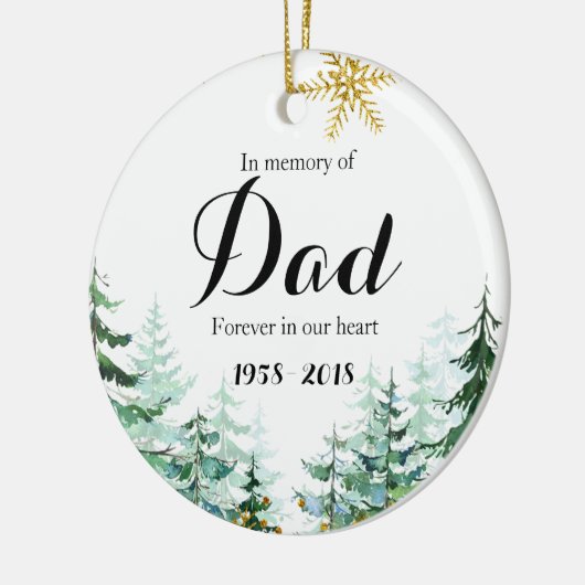 Im Gedenken an den Vater Weihnachtsgeschenke Keramik Ornament (Links)