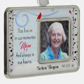 Im Gedenken an den Winter Kardinal Gerahmte Orname Rahmen-Ornament Silber (Rechts)