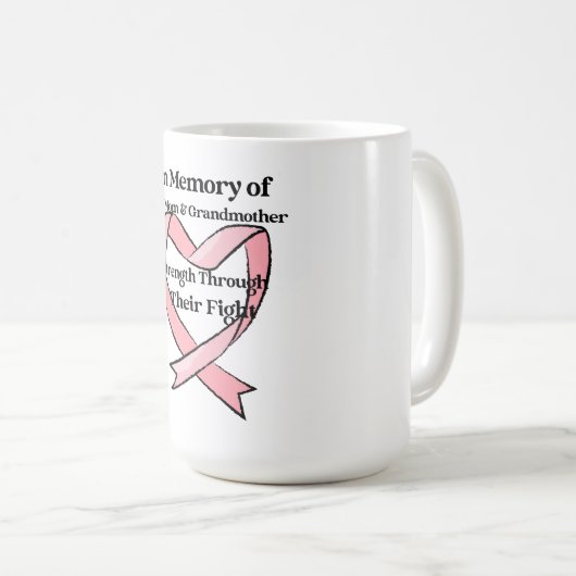 Im Gedenken an meine Mama und Großmutter Kaffeetasse (VorderseiteRechts)