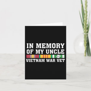 Im Gedenken an meine Onkel Vietnam Veteran Familie Karte