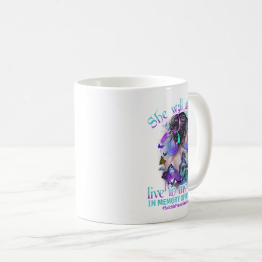 Im Gedenken an meine Tochter Suizidprävention ware Kaffeetasse (VorderseiteRechts)