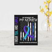 Im Gedenken an meinen Nephew-Selbstmordverhütung Karte (Gelbe Blume)