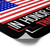 Im Gedenken an viele zu Ehren aller vielen Dank Poster (Ecke)