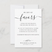 Im Gefolge der Favoriten Elegante Hochzeitsspende Karte (Vorderseite)