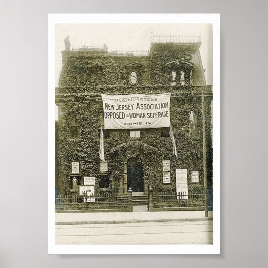 Im Gegensatz zu Vintagen Frauensuffrage-Poster Poster (Vorne)