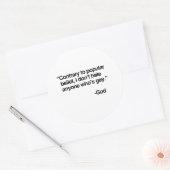 Im Gegensatz zur allgemeinen Ansicht hassen Gott H Runder Aufkleber (Umschlag)