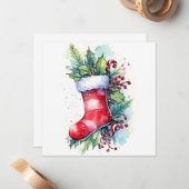 Im Geist des Geschenks: Freude zu Weihnachten teil Mitteilungskarte (Vorderseite/Rückseite Beispiel)