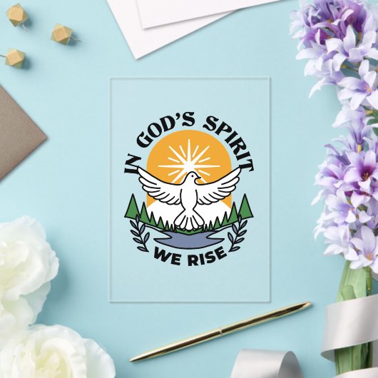 Im Geist Gottes erwachen wir - Glaube und Freiheit Acryleinladungen (In Situ (Hochzeit))