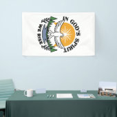 Im Geist Gottes erwachen wir - Glaube und Freiheit Banner (Messeveranstaltung)