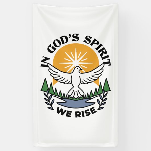 Im Geist Gottes erwachen wir - Glaube und Freiheit Banner (Vertikal)