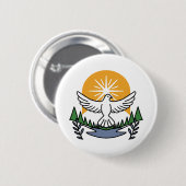 Im Geist Gottes erwachen wir - Glaube und Freiheit Button (Vorne & Hinten)