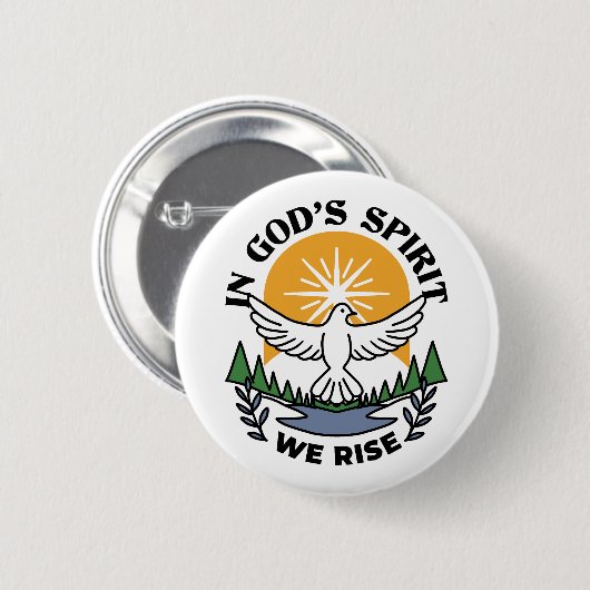 Im Geist Gottes erwachen wir - Glaube und Freiheit Button (Vorne & Hinten)