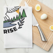 Im Geist Gottes erwachen wir - Glaube und Freiheit Geschirrtuch (Viertel Falte)