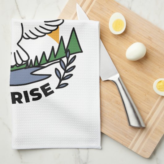 Im Geist Gottes erwachen wir - Glaube und Freiheit Geschirrtuch (Viertel Falte)