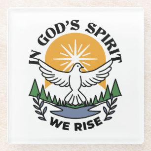 Im Geist Gottes erwachen wir - Glaube und Freiheit Glasuntersetzer