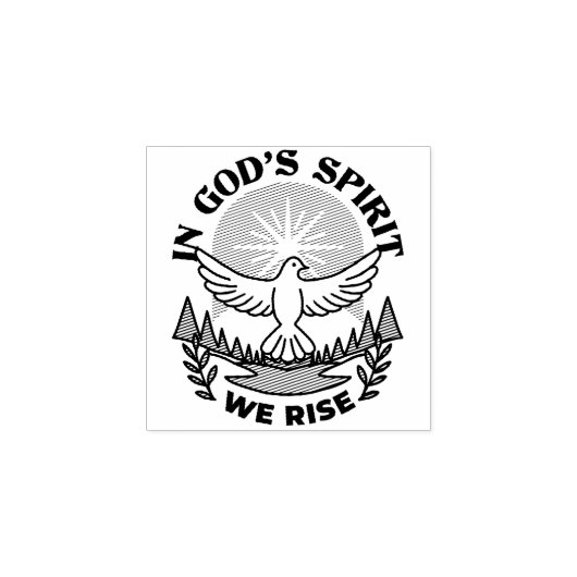 Im Geist Gottes erwachen wir - Glaube und Freiheit Gummistempel (Prägung)