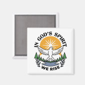 Im Geist Gottes erwachen wir - Glaube und Freiheit Magnet (Vorderseite/Rückseite)